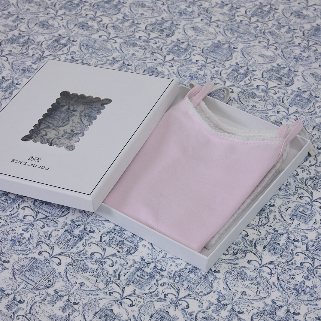 Singlet Charlotte - Pink Poudree & Grey Nuage